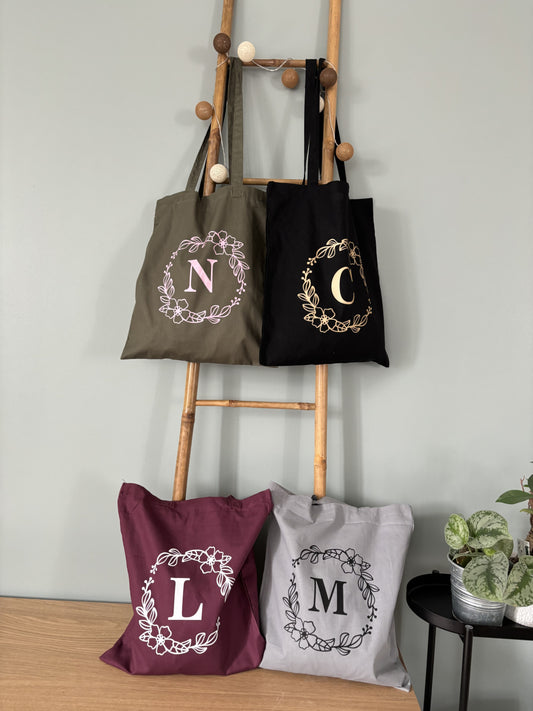 Tote bag avec initiale
