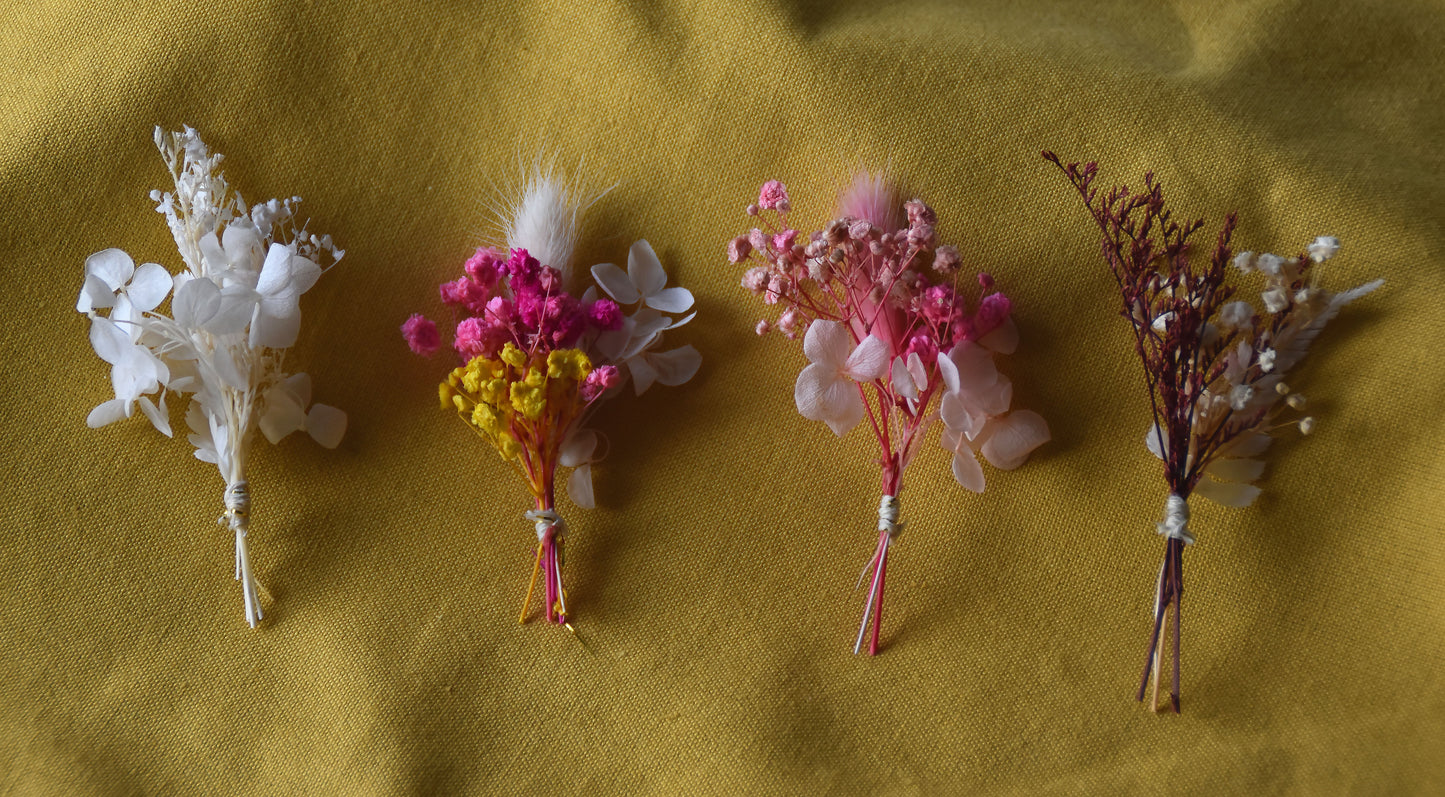 Magnet coeur fleurs séchées