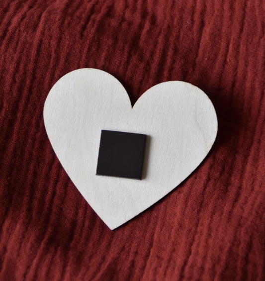 Magnet coeur fleurs séchées